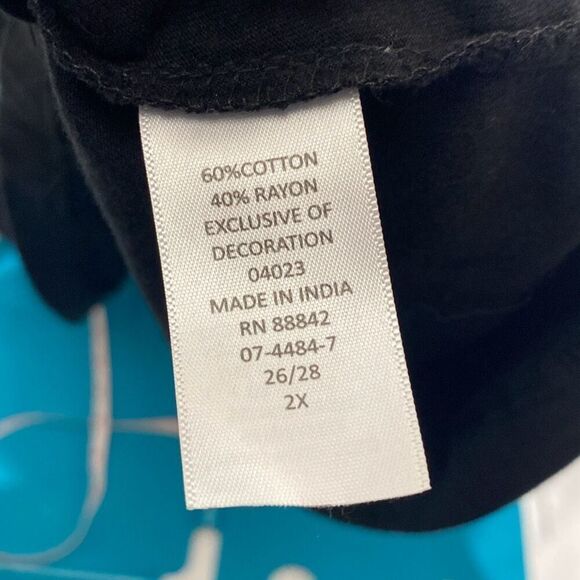 Roaman's Women's Black Embellished Sequin V-Neck 3/4 Sleeve Tunic Size 1X NWOT - Picture 11 of 11